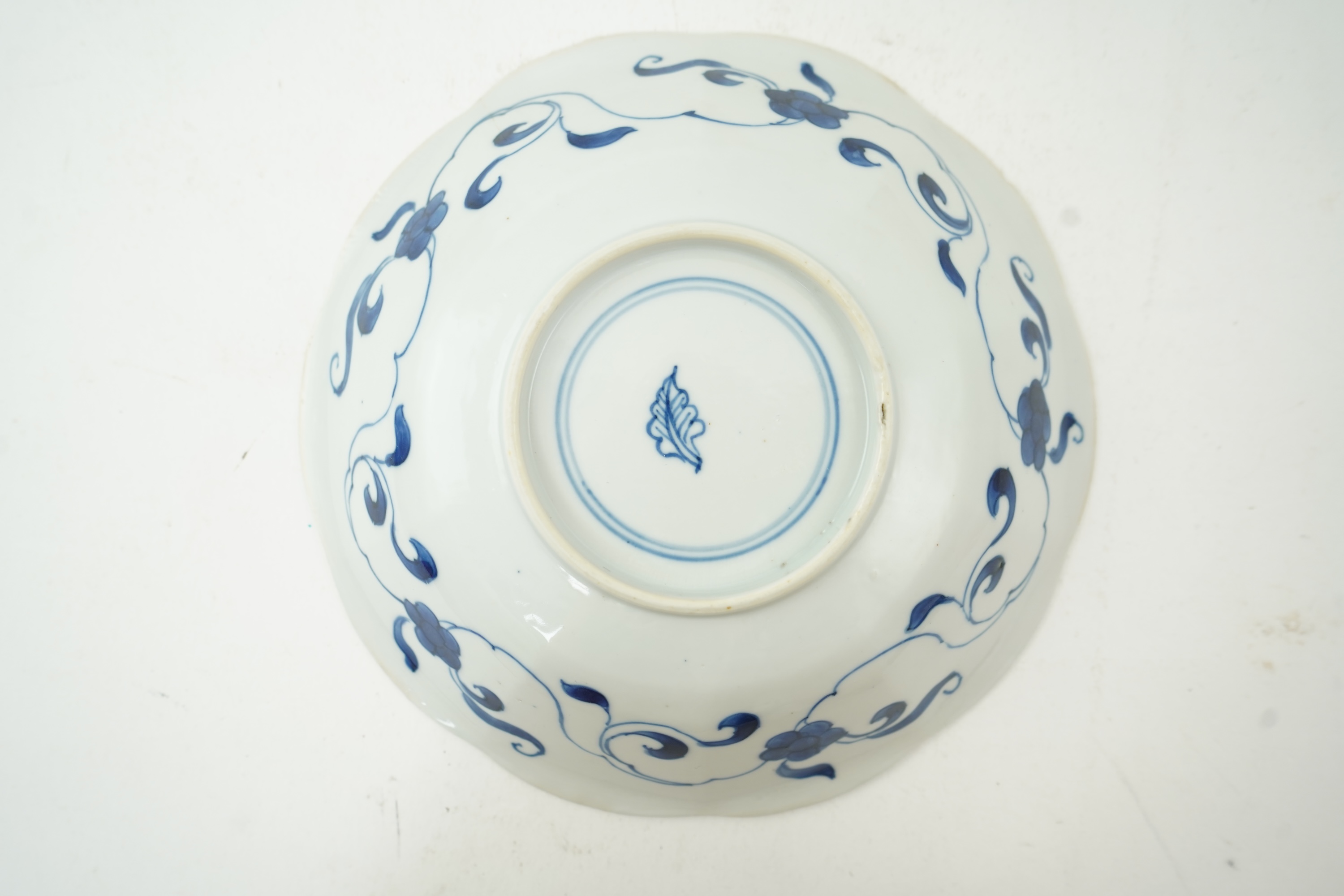 A Chinese blue and white ‘Long Eliza’ lobed dish, Kangxi period